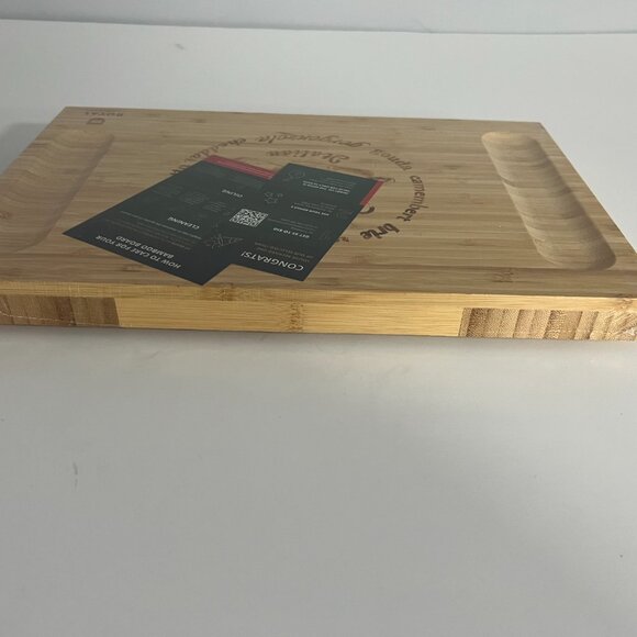 ROYAL CRAFT WOOD Bamboo Cheese Board and Knife Set - Picture 4 of 6